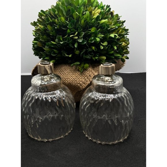 Home Interiors Diamond Optic Peg Votive Candle Holders 1214 BL Set of 2 - Picture 6 of 14